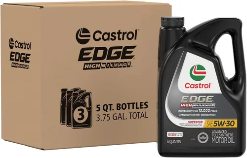 Vista 13 de Castrol EDGE High Mileage 5W-30 Advanced - Aceite de motor sintético completo, 1 cuarto de galón