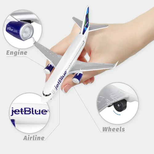 Vista 2 de Modelo aviones modelo Jet Blue modelo avión avión modelo avión modelo para colección y regalos