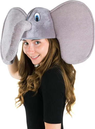 Vista 4 de Funny Party Hats Sombrero de elefante - Sombrero de elefante - Disfraz de elefante - Sombreros de disfraz de animal Sombrero de elefante