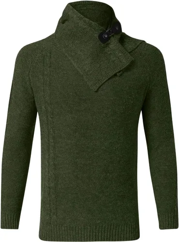 Vista 3 de Sudadera casual para hombre con cuello redondo de manga larga para otoño e invierno