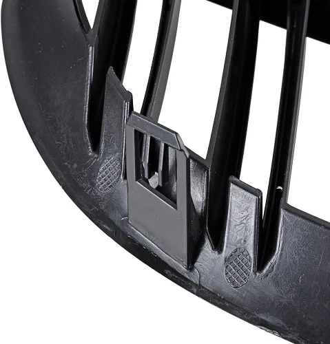 Vista 4 de Corp - Parrilla delantera negra brillante para riñón deportiva compatible con BMW E63 E64 650i 650Ci 645Ci M6 2DR 2004-2010 (doble línea)