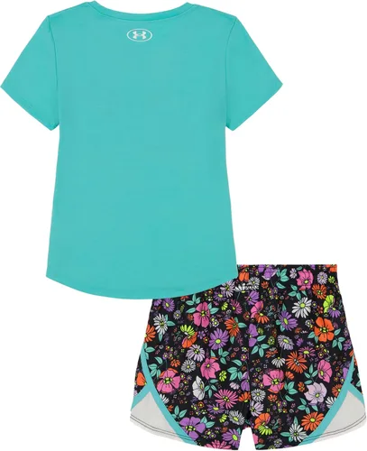 Vista 40 de Under Armour baby-girls Short Sleeve Shirt and Shorts Set, Durable Stretch and Lightweight