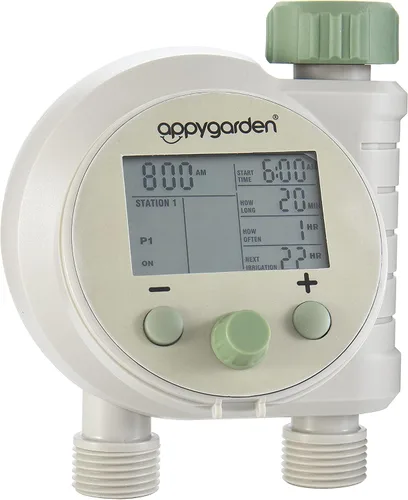 Vista 3 de Appy Garden Edge 2 Plus Temporizador automático programable para grifo de manguera de rociador (doble puerto)