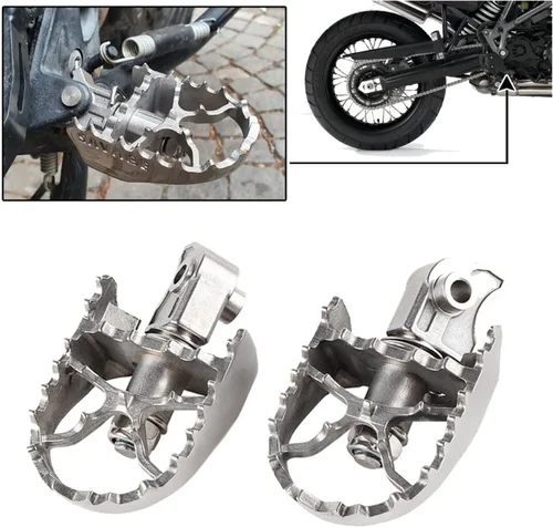 Vista 7 de Estriberas reposapiés para B&MW F800GS F700GS G650GS F 800 700 650 F800 F700 F650 para GS motocicleta Estriberas delanteras Estriberas de conductor