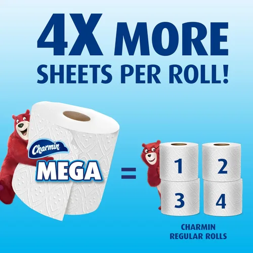 Vista 4 de Charmin Papel higiénico ultra fuerte, 4 megarrollos = 16 rollos regulares
