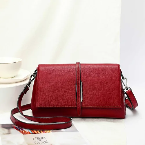 Vista 6 de SHESTORY Bolsos de hombro de cuero genuino para mujer, bolsos cruzados clásicos para mujer