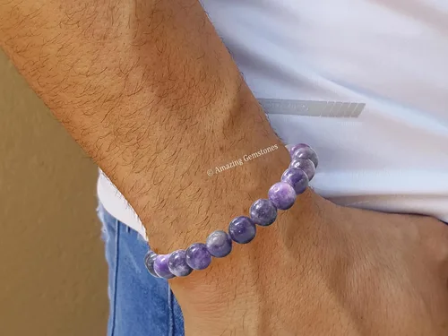 Vista 268 de Amazing Gemstone Crystal Bracelet for Women Men's Gifts - Protection Healing Crystal Bracelet - 8mm Gemstone Beaded Stretchable Bracelet Pulseras