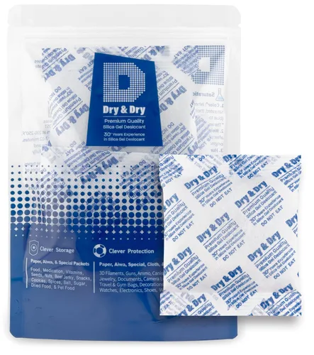 Vista 27 de Dry & Dry 0.04 oz [50 paquetes] Paquetes de gel de sílice desecantes, paquetes de sílice - Paquetes de gel de sílice recargable, paquetes