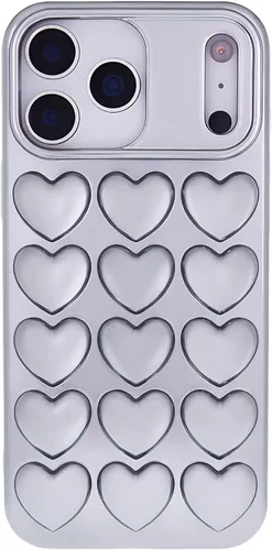 Vista 23 de Funda para iPhone 11 para mujer, funda de gel Kawaii 3D Pop Bubble Heart Kawaii, linda funda para iPhone 11 de 6.1 pulgadas, color negro