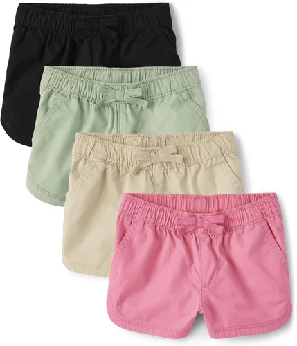 Vista 7 de The Children's Place Pantalones cortos de algodón para niñas pequeñas