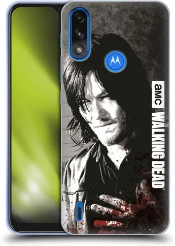 Vista 13 de Head Case Designs Officially Licensed AMC The Walking Dead Blood Bath Daryl Gore Soft Gel Case Compatible with Moto E7 Power/Moto E7i Power