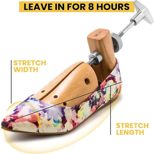 Vista 3 de HOUNDSBAY Bulldog - Estirador profesional de madera de 2 vías para hombres y mujeres, ampliador de zapatos y expansor para mujeres