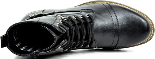 Vista 4 de Bruno Marc Men's Motorcycle Combat Boots Zipper Biker Boot
