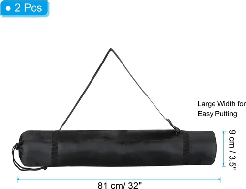 Vista 2 de PATIKIL Bolsa para trípode de 32 pulgadas, paquete de 2 bolsas de nailon plegables para trípode con correa para el hombro para viajes al aire libre