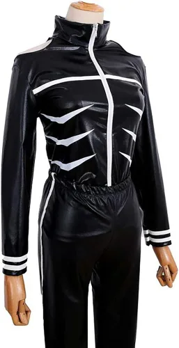 Vista 2 de Kaneki Ken - Disfraz de cosplay de uniforme de batalla conjunto completo con máscara