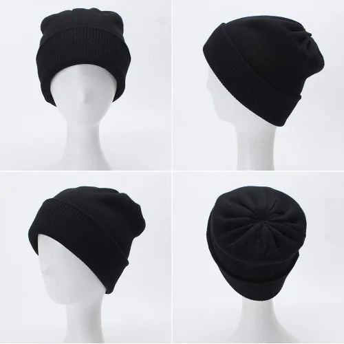 Vista 5 de DRIONO - Gorro de punto con peso (unisex, 6.35oz), diseño de calavera