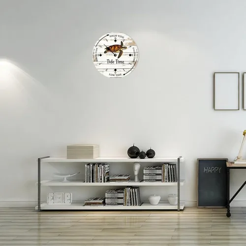Vista 4 de Tide Clock for East Coast Coastal Tidal Wall Clocks Custom Sea Turtle