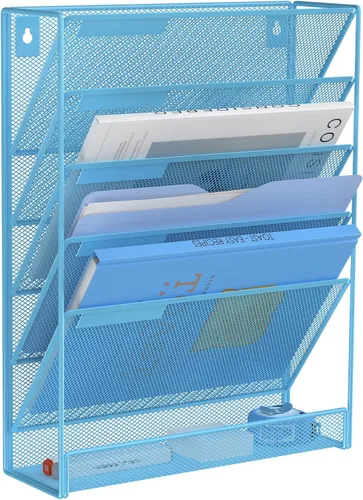 Vista 23 de Kuntine.B Organizador de Archivos de Pared para Oficina Soporte Colgante para Revistas Organizador de Archivos de Pared para Oficina Hogar