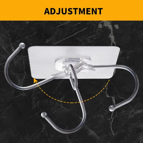 Vista 7 de Ganchos de pared con buena adherencia, gancho de pared impermeable transparente, ganchos adhesivos para colgar ropa, toallas, llaves, lentes de sol
