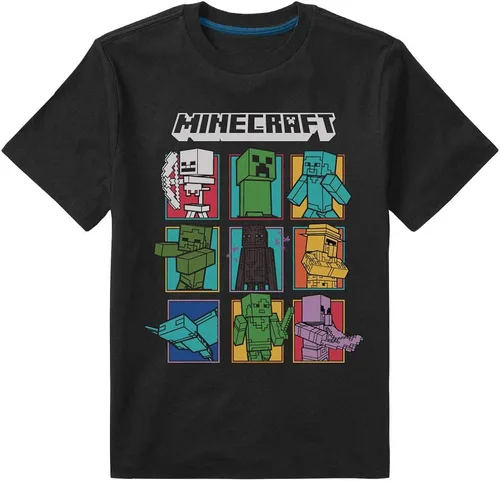 Vista 3 de Minecraft Manga corta para niños ajuste regular