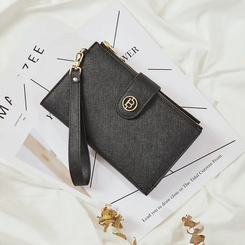 Vista 7 de BOSTANTEN Cartera de cuero genuino para mujer de gran capacidad cartera de mano con bloqueo RFID