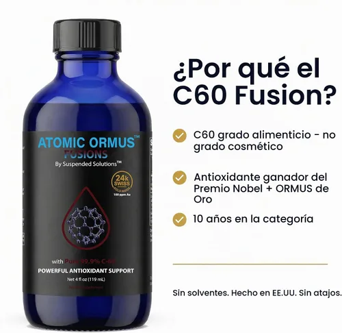 Vista 3 de Atomic ORMUS Fusions C60 Monoatomic Gold – Líquido de 4 onzas, 99.9% carbono C60 puro 60 + oro de 24 quilates ORMUS, libre de disolventes
