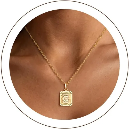 Vista 41 de U7 Initial Necklaces for Women a. Oro