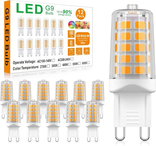 Vista 15 de Bombilla LED G9 4W equivalente a 40 W, 3000 K, blanco cálido