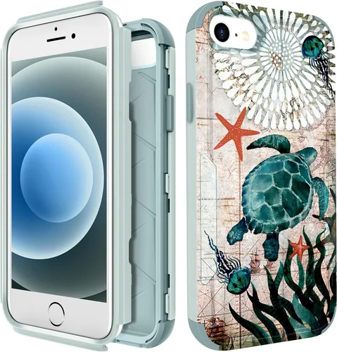 Vista 107 de Funda para iPhone SE 2020/2022/3ª generación, para iPhone 8/7, funda protectora resistente con diseño de flor linda para mujeres, hombres, niñas