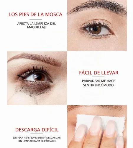 Vista 7 de Máscara impermeable 2 en 1, cepillo pequeño para pestañas cortas finas, efecto natural de alargamiento y engrosamiento, pestañas extralargas