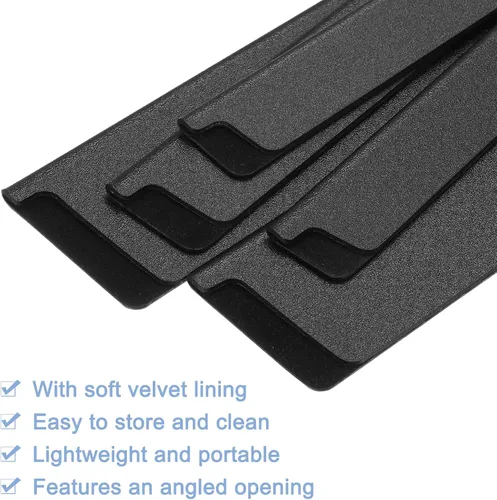 Vista 4 de uxcell Juego de 5 protectores de borde de cuchillo ABS fundas para cuchillos Funda para cuchillos, protector de cuchilla, funda universal