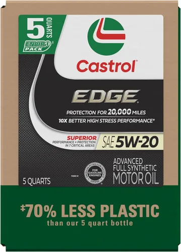 Vista 20 de Castrol EDGE 5W-20 Advanced - Aceite de motor sintético completo, 1 cuarto de galón, paquete de 6
