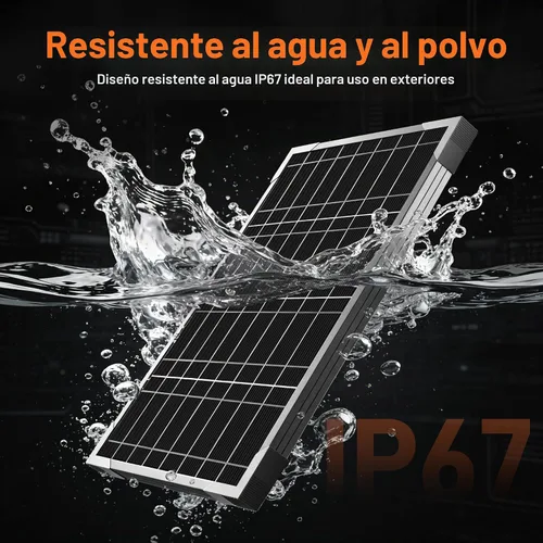 Vista 2 de Voltset Cargador de batería solar de 10 W 12 V y mantenedor con controlador de carga MPPT integrado, soporte de montaje ajustable, cargador solar
