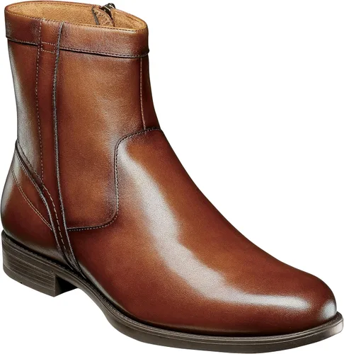 Vista 9 de Florsheim Botas de hombre Medfield con punta lisa y cierre de cremallera de moda Marrón