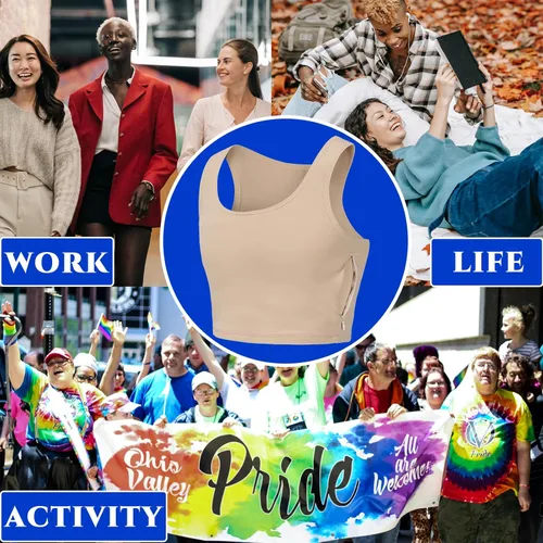 Vista 5 de SABLIER Carpeta de pecho, Ftm Binder Trans para transgénero no binario, desnuda