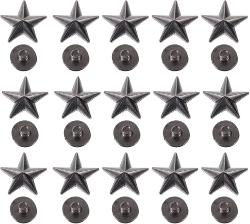 Vista 10 de EXCEART 50 piezas de ropa punk, pinchos punk, tachuelas punk, tachuelas punk, manualidades, manualidades, tachuelas punk, bricolaje, zapatos