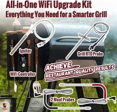 Vista 8 de Kit de Controlador PID WiFi Universal Mejorado de Repuesto para Pit Boss, Traeger, Z Grills, Asmoke y Más Conjunto Completo con Placa de Control
