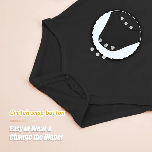 Vista 52 de Jimonda Body de rayón de bambú de manga corta para bebés, niños y niñas, trajes suaves para recién nacidos