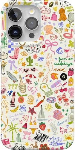 Vista 58 de Casely Funda para iPhone 15 Pro Amalfi Aperitivo Dolce Vita Compatible con MagSafe Diseño clásico ultrafino