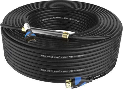Vista 10 de Postta Cable HDMI (40 pies azul) HDMI 2.0V compatible con 4K 2160P, 1080P, 3D, retorno de audio y Ethernet, 1 paquete