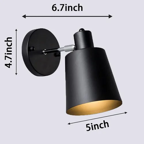 Vista 4 de Lámpara de pared ajustable con enchufe de 10 W, 800 lúmenes, lámpara de pared con control remoto con cable de enchufe de 6 pies, para restaurante