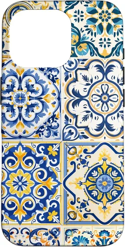 Vista 20 de Funda para iPhone 17 con diseño de azulejos mediterráneos sicilianos