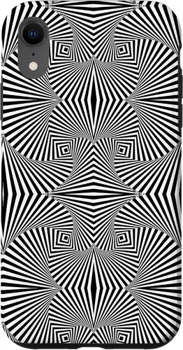 Vista 23 de Funda de arte óptico abstracto hipnotizante con diseño retorcido para iPhone 13