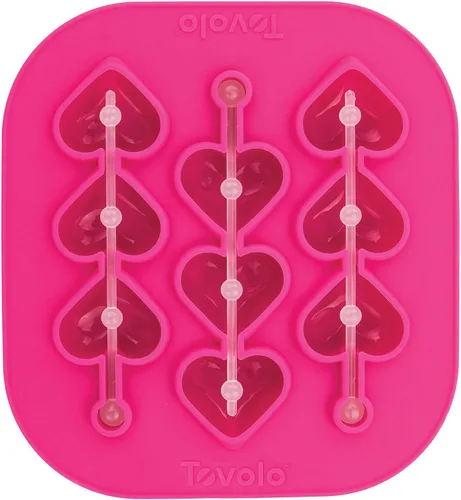 Vista 6 de Tovolo Heart Swizzle - Molde de hielo para agitador, tamaño Highball, silicona flexible, apto para lavavajillas