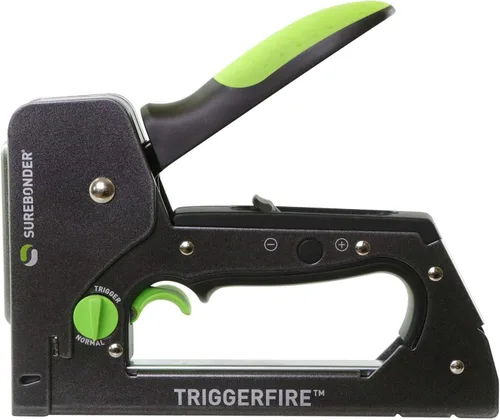 Vista 3 de Surebonder TRIGGERFIRE Kit de pistola de grapas con 1250, 3/8 pulgadas, tipo T-50, grapas de acero