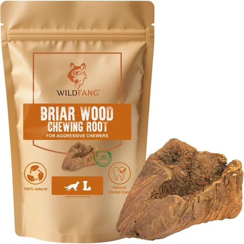 Vista 15 de Wildfang Raíz masticable de madera de brezo, pequeño, sin astillas, juguetes masticables para perros masticadores agresivos, juguetes naturales