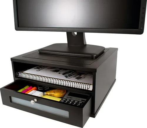 Vista 8 de Victor, elevador de monitor de madera, 1175, plateado clásico Plateado (Classic Silver)