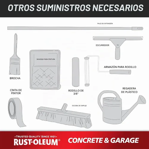 Vista 10 de Rust-Oleum 225359-2PK - Pintura e imprimación para pisos de concreto y garaje, galón, gris armadura satinada, paquete de 2