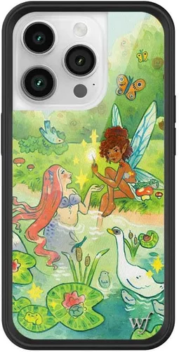 Vista 61 de Wildflower Carcasas – Compatible con iPhone 14 Pro Protector negro parachoques, certificado de prueba de caída de 6.5 pies, propiedad de mujeres