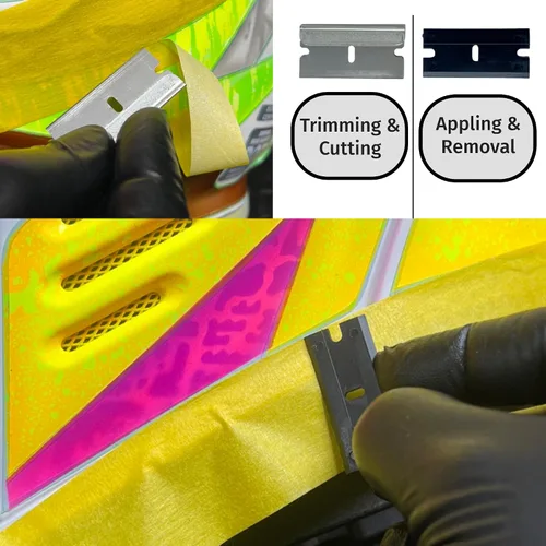 Vista 3 de LiME LiNE Cinta amarilla semitransparente de 2" que enmascara y transfiere para la pintura de encargo automotriz